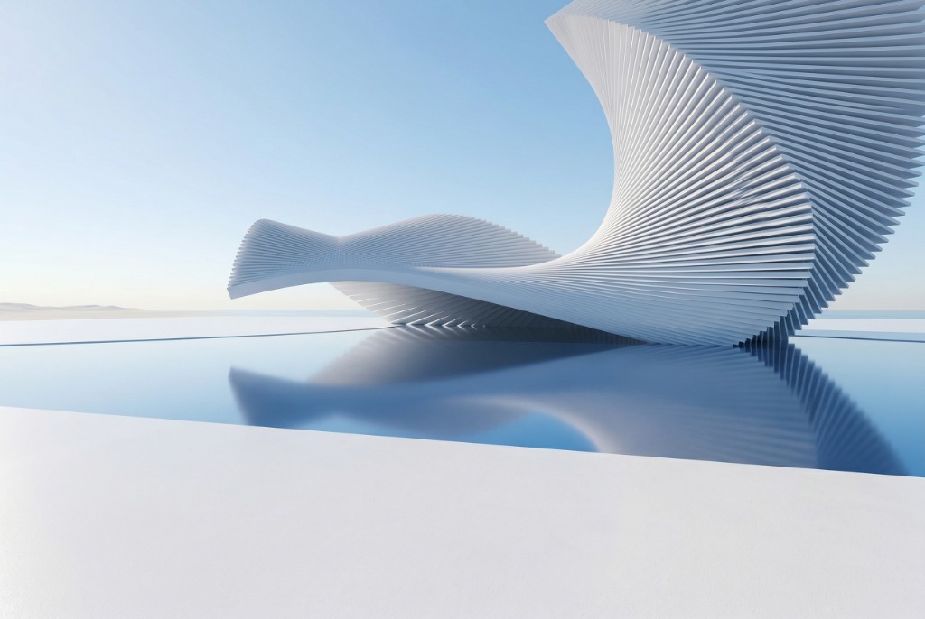 Architectural form representing fluid intelligence
